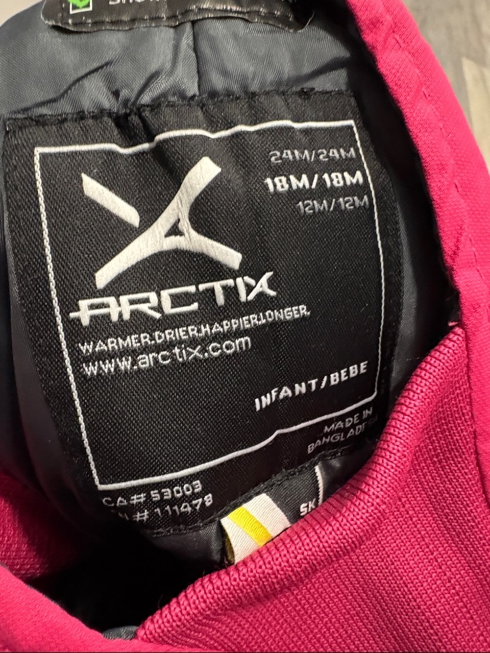 Arctix Pink Insulated Overalls snow pants 18 months - Picture 7 of 7